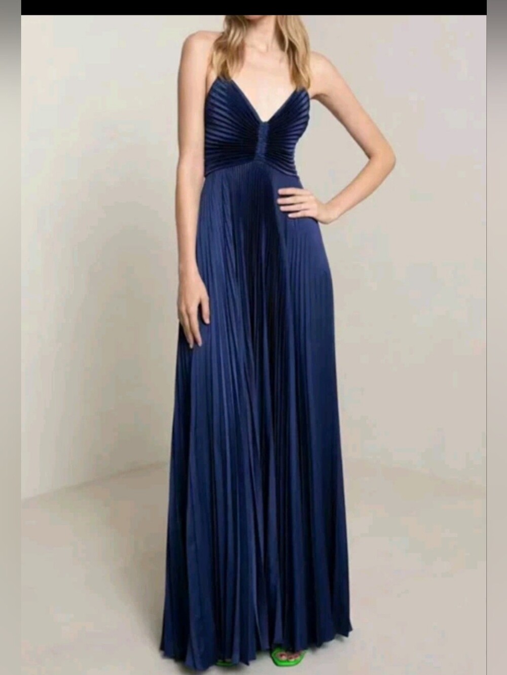 A.L.C Aries Pleated Cutout Maxi Dress size 0